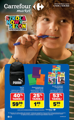 Leták Carrefour Polsko 18.8.-13.9.2025 - Nová sezóna školy Market School
