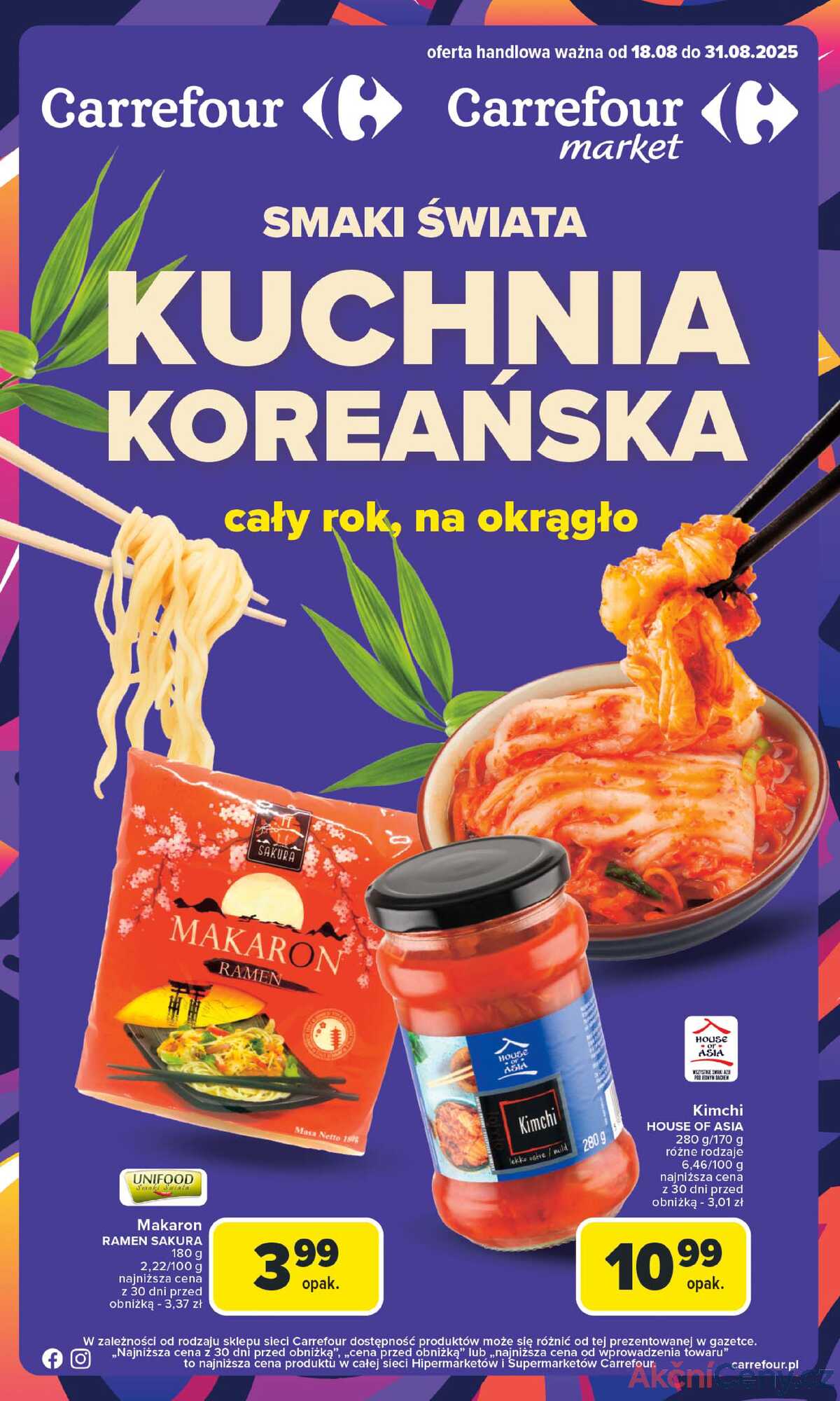 Leták Carrefour Polsko 18.8.-31.8.2025 - Korejská kuchyně strana 1