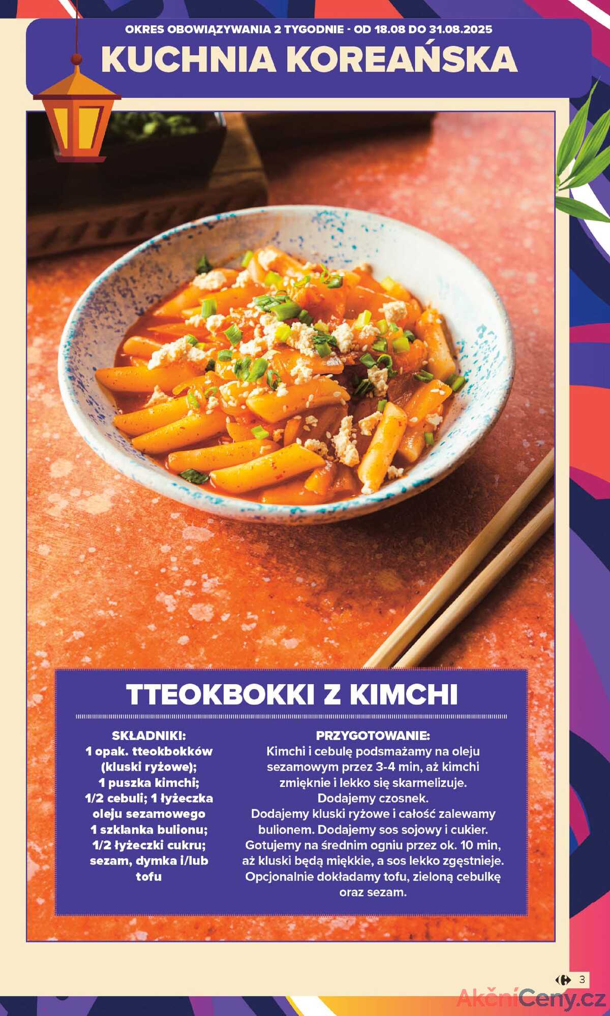 Leták Carrefour Polsko 18.8.-31.8.2025 - Korejská kuchyně strana 3