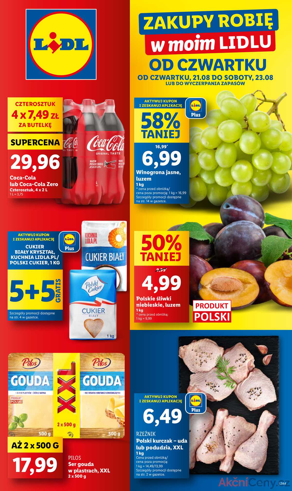Leták Lidl Polsko 21.8.-23.8.2025 strana 1