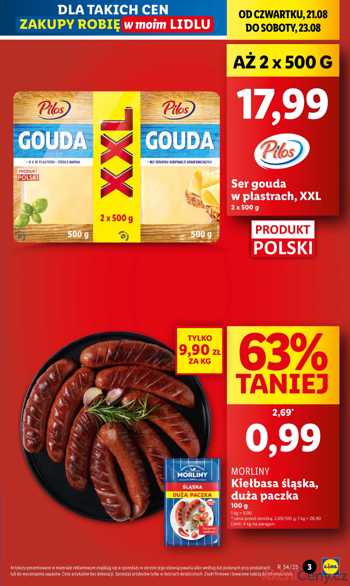 Leták Lidl Polsko 21.8.-23.8.2025 strana 3