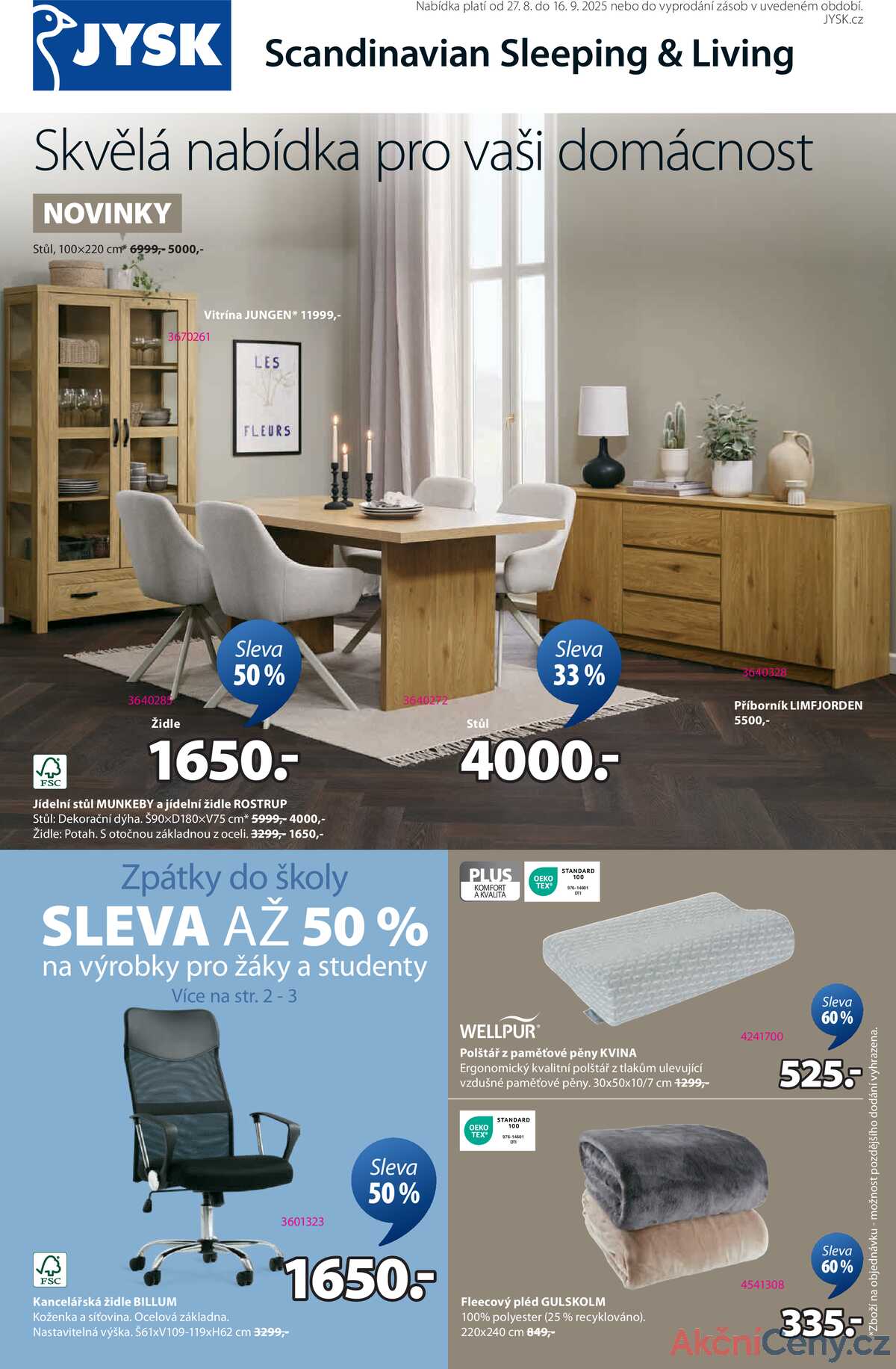 Jysk od 27.8. do 16.9.2025 strana 1