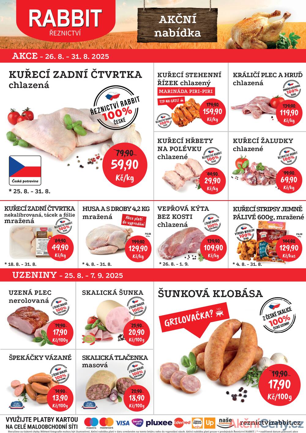 Leták RABBIT řeznictví - RABBIT řeznictví od 25.8. do 31.8.2025 - strana 1 Leták RABBIT řeznictví - RABBIT řeznictví od 25.8. do 31.8.2025 - strana 1