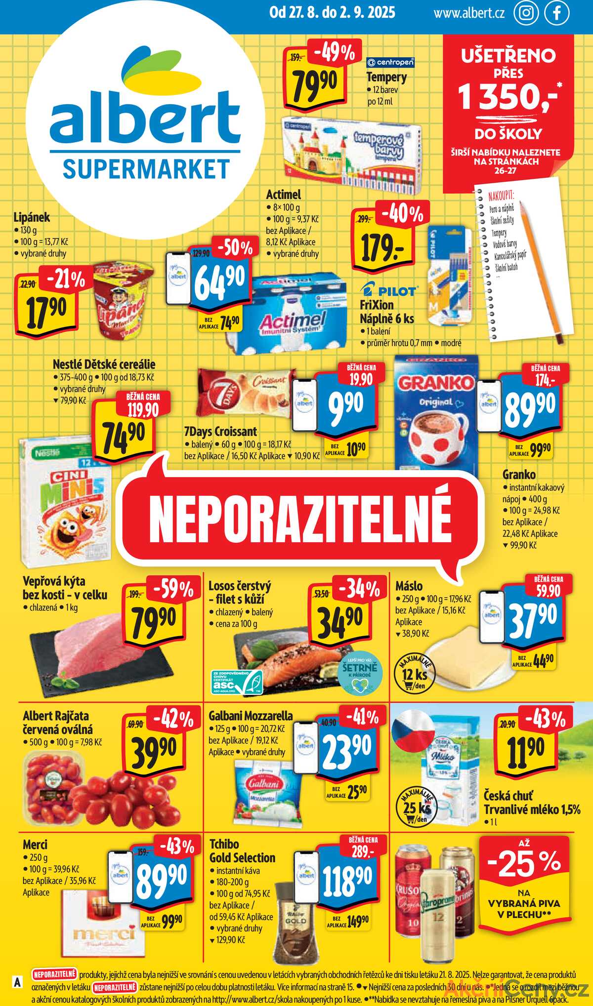 Albert Supermarket od 27.8. do 2.9.2025 strana 1