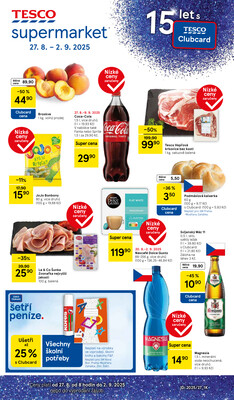 Tesco supermarkety od 27.8. do 2.9.2025