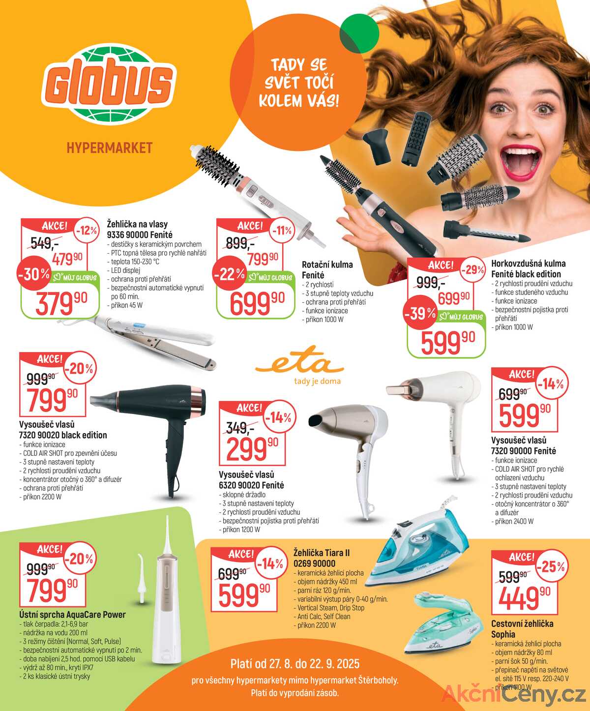 Akční leták Globus 27.8. - 22.9.2025 - Globus Praha - Čakovice strana 1