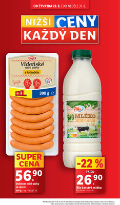 Lidl Čtvrtek od 28.8. do 31.8.2025