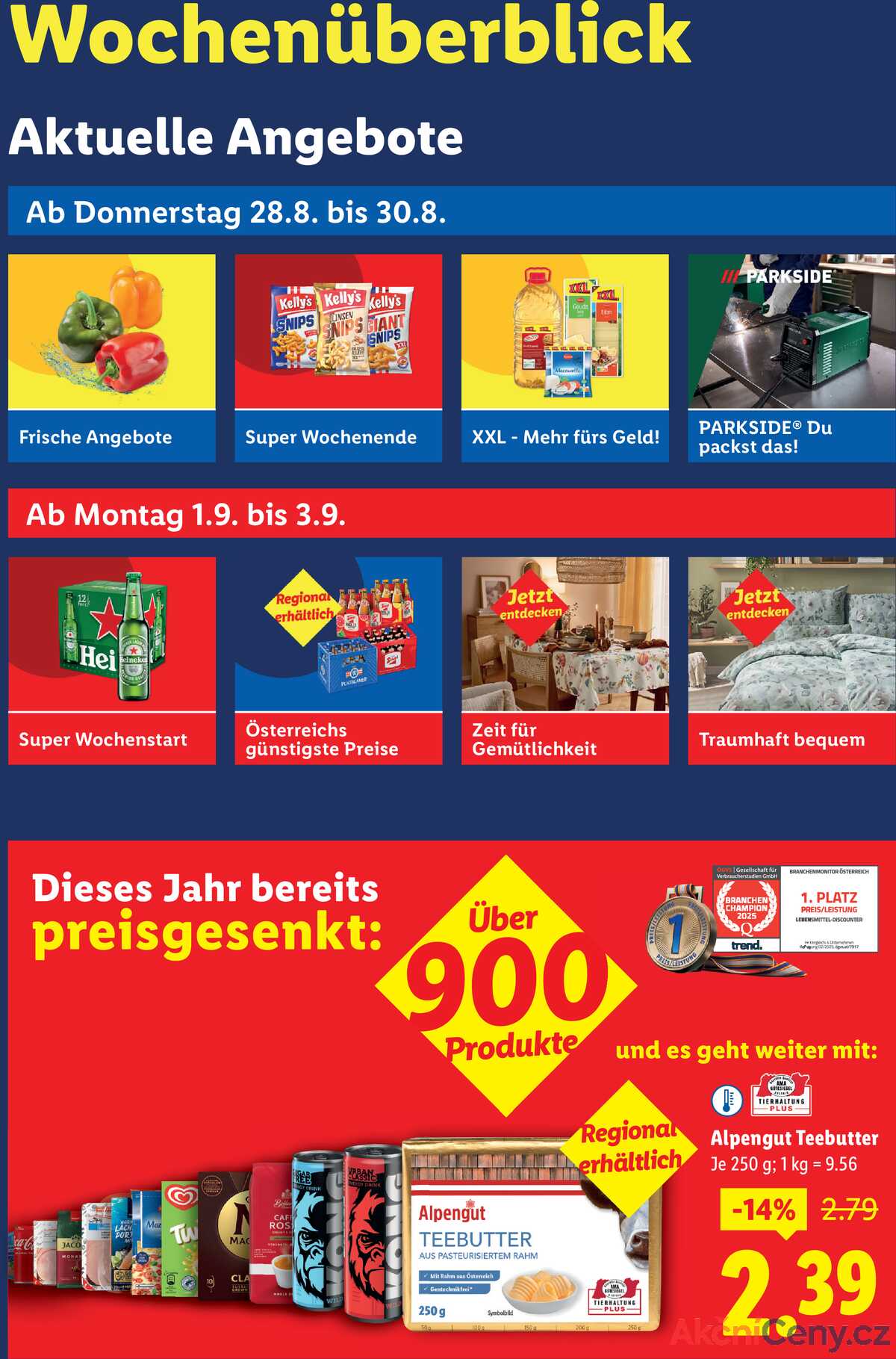 Leták Lidl Rakousko 28.8.-3.9.2025 strana 2