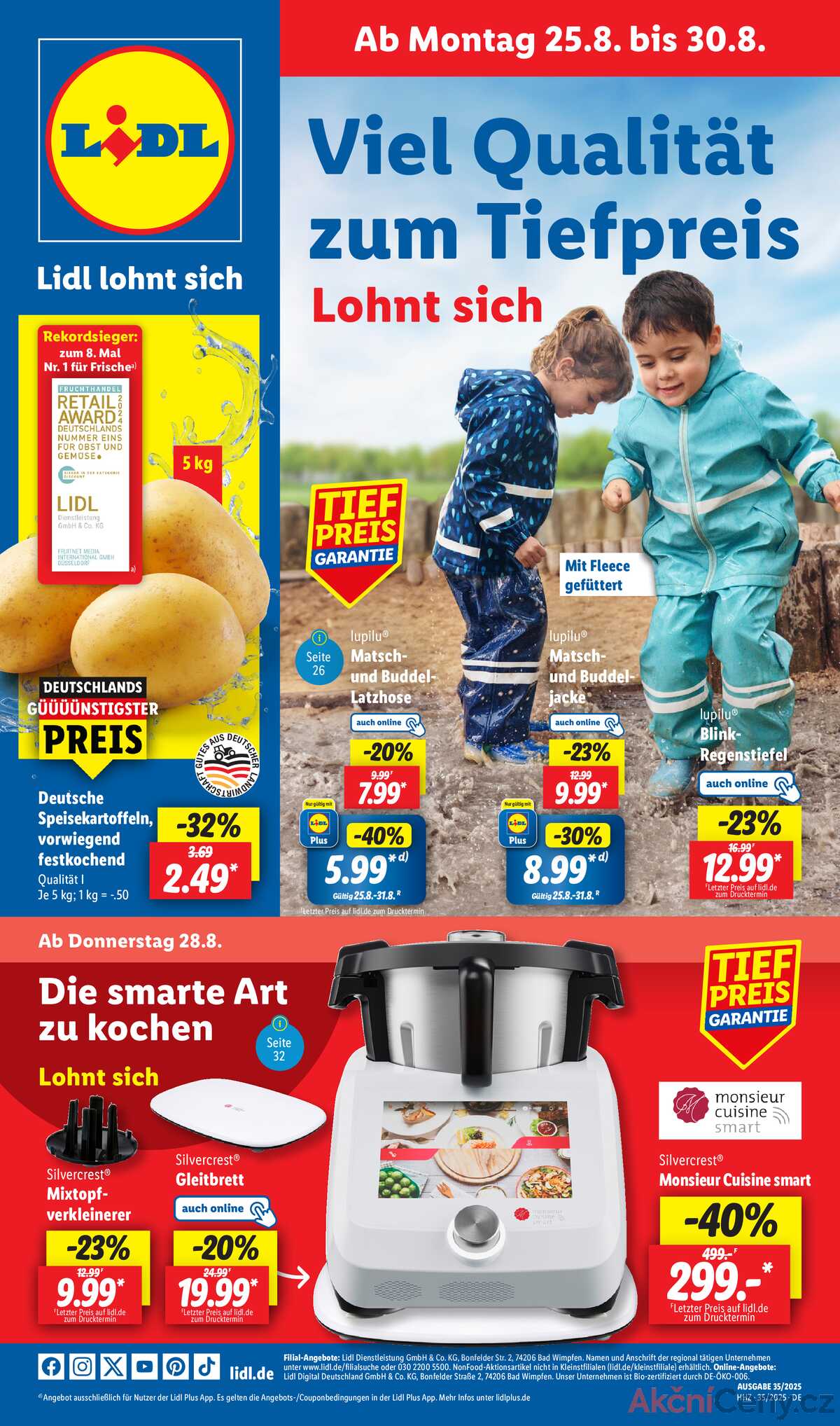 Leták Lidl Německo 25.8.-30.8.2025 strana 1