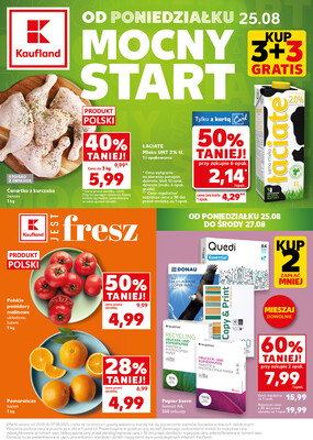 Leták Kaufland Polsko 25.8.-27.8.2025 - Silný start