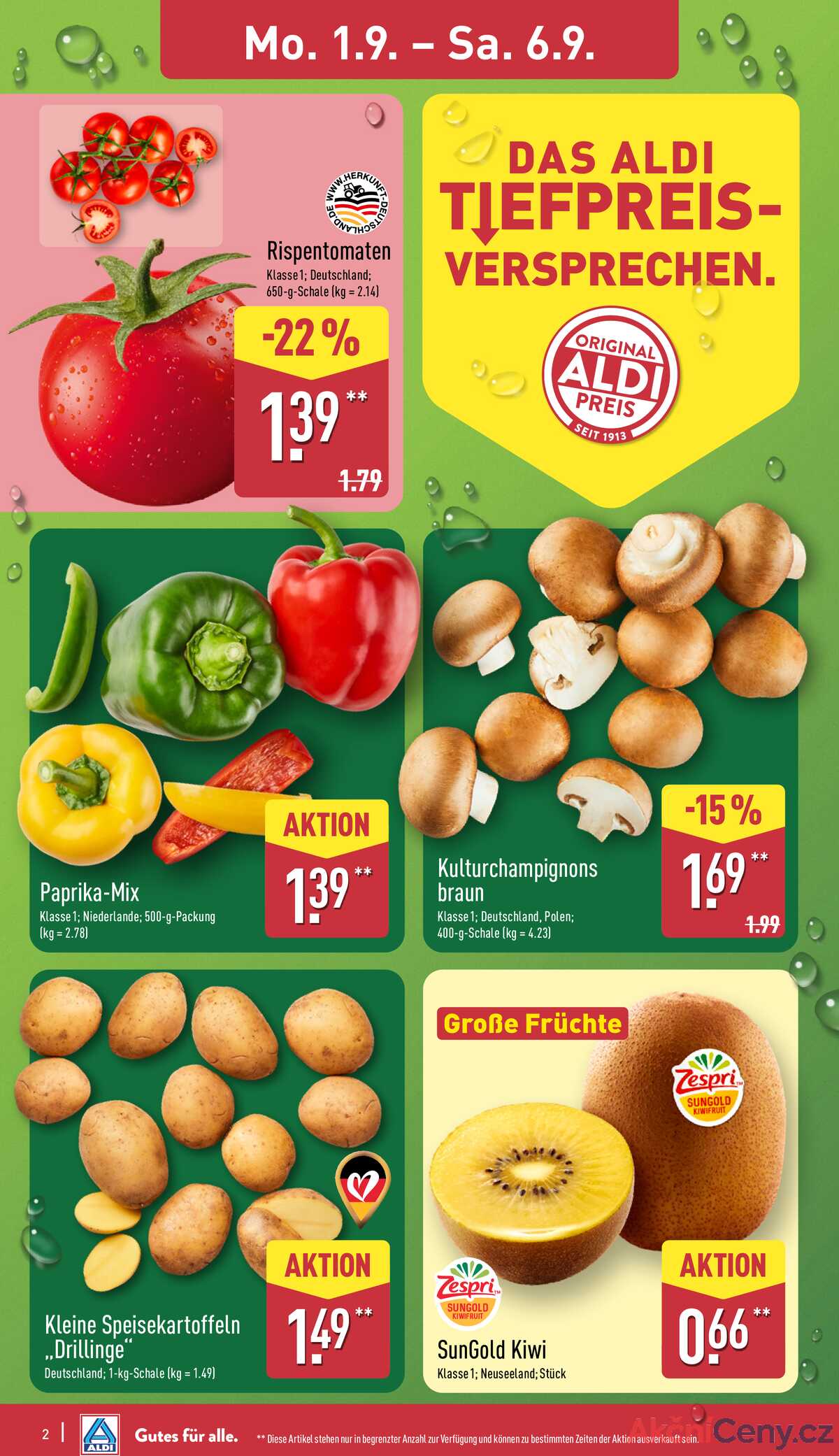 Leták ALDI Německo 1.9.-7.9.2025 strana 2