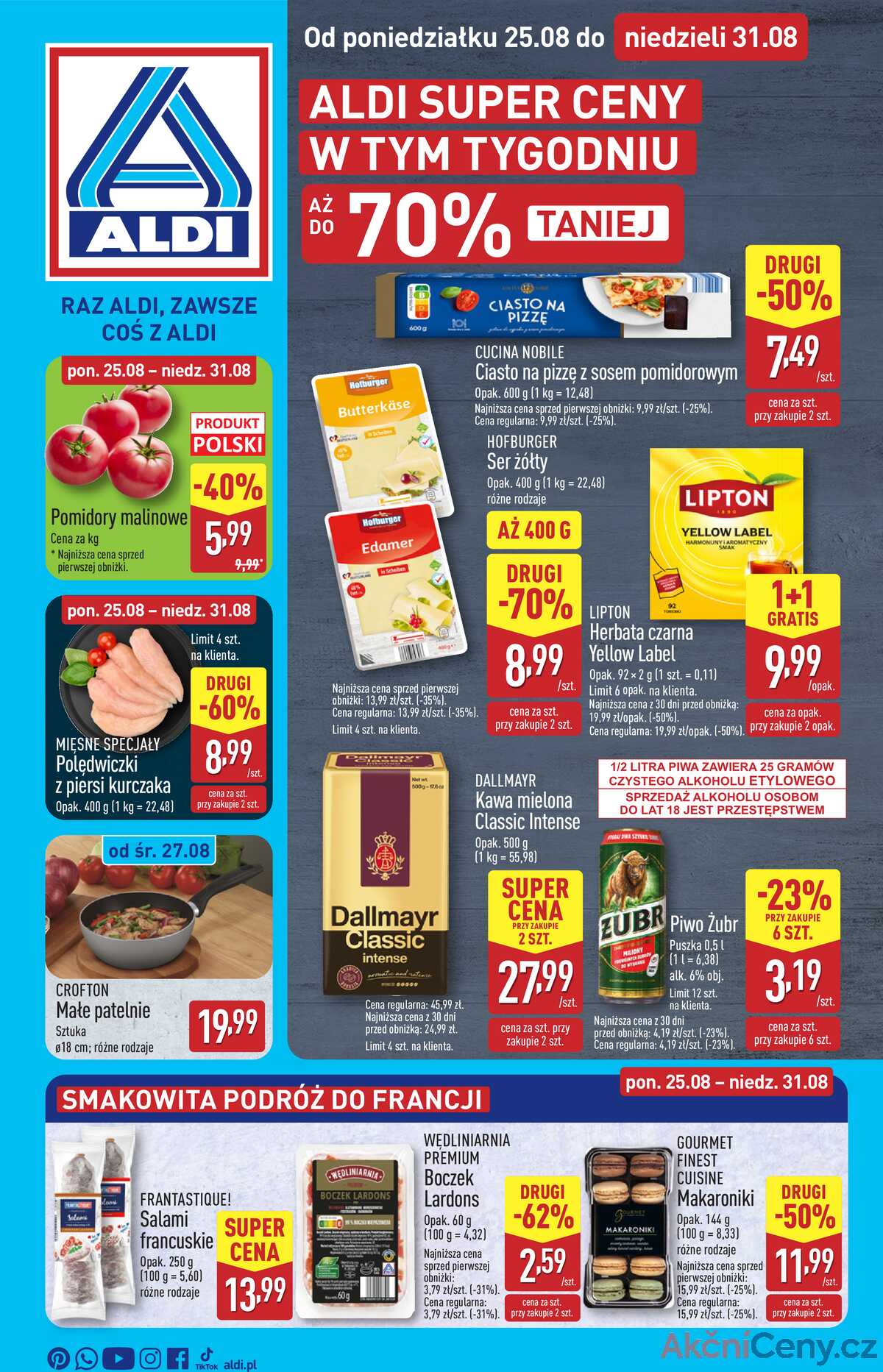 Leták Aldi Polsko 25.8.-31.8.2025 strana 1