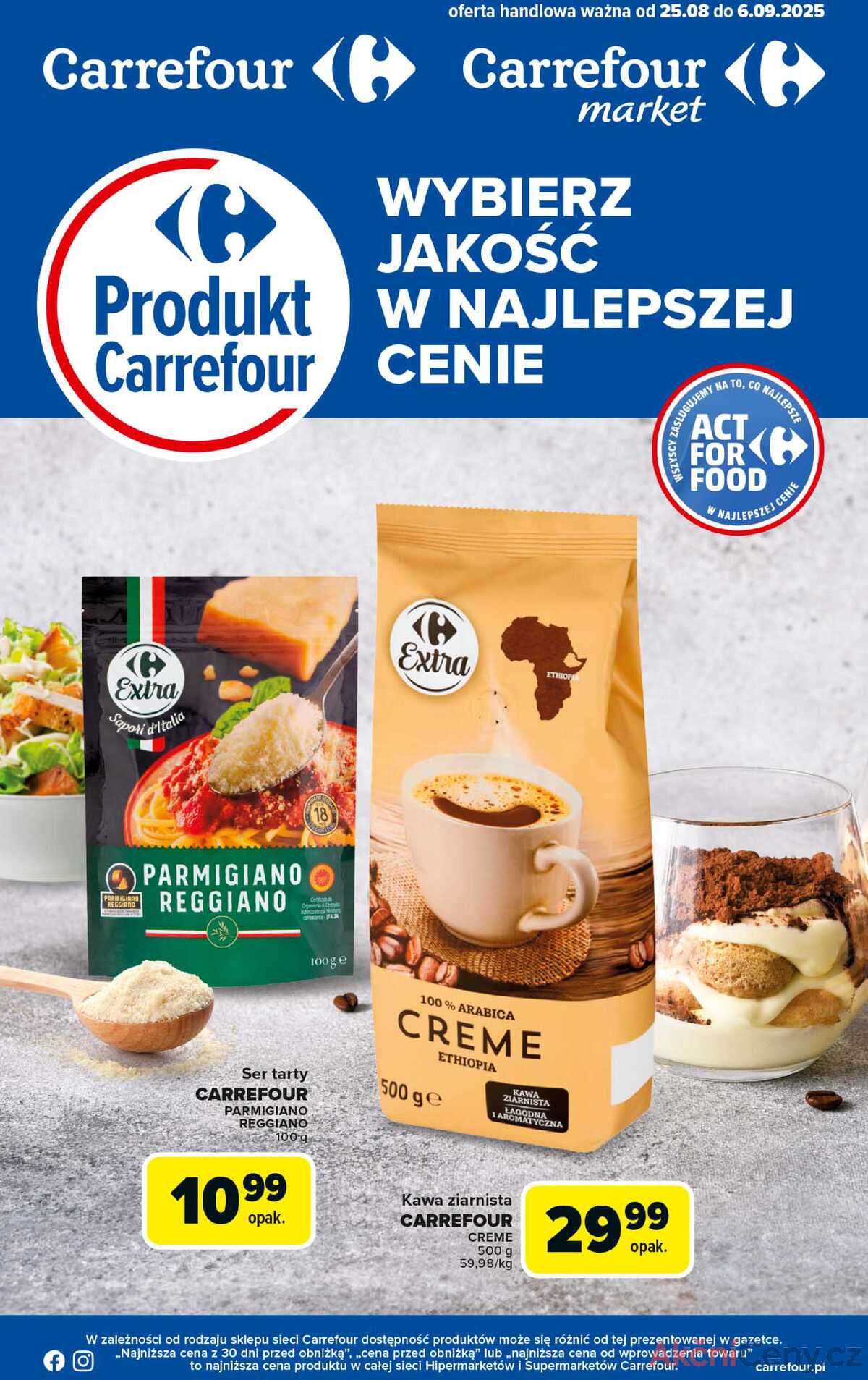 Leták Carrefour Polsko 25.8.-6.9.2025 - Výrobek od pondělí strana 1