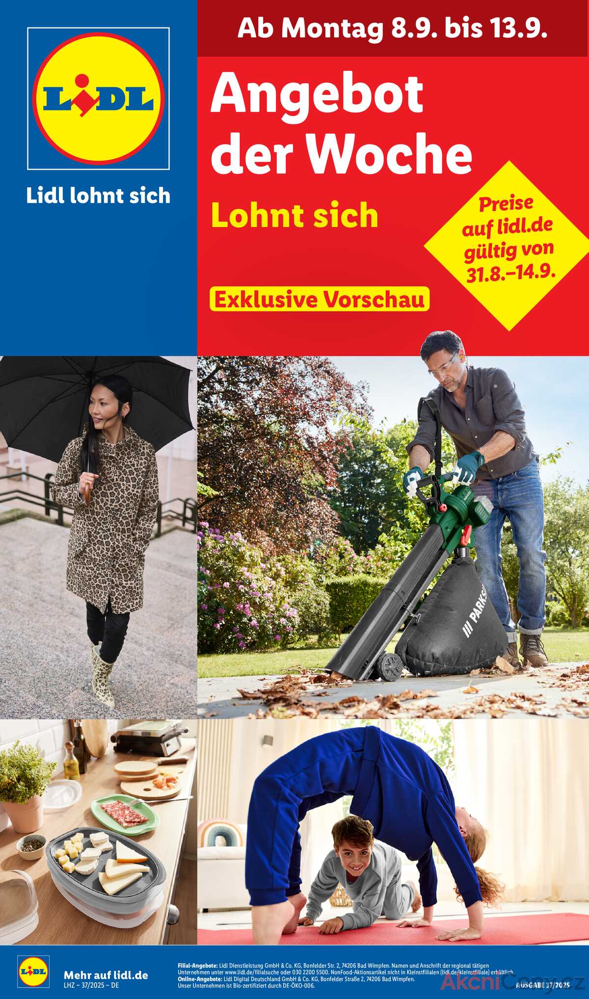 Leták Lidl Německo 8.9.-13.9.2025 strana 1