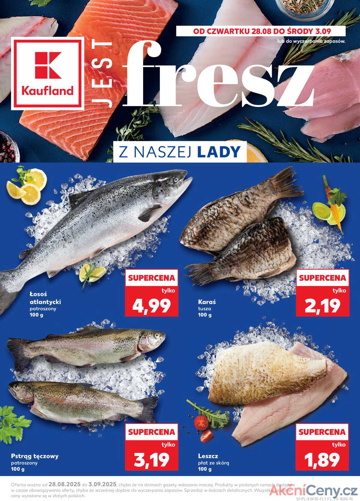 Leták Kaufland Polsko 28.8.-3.9.2025 strana 1