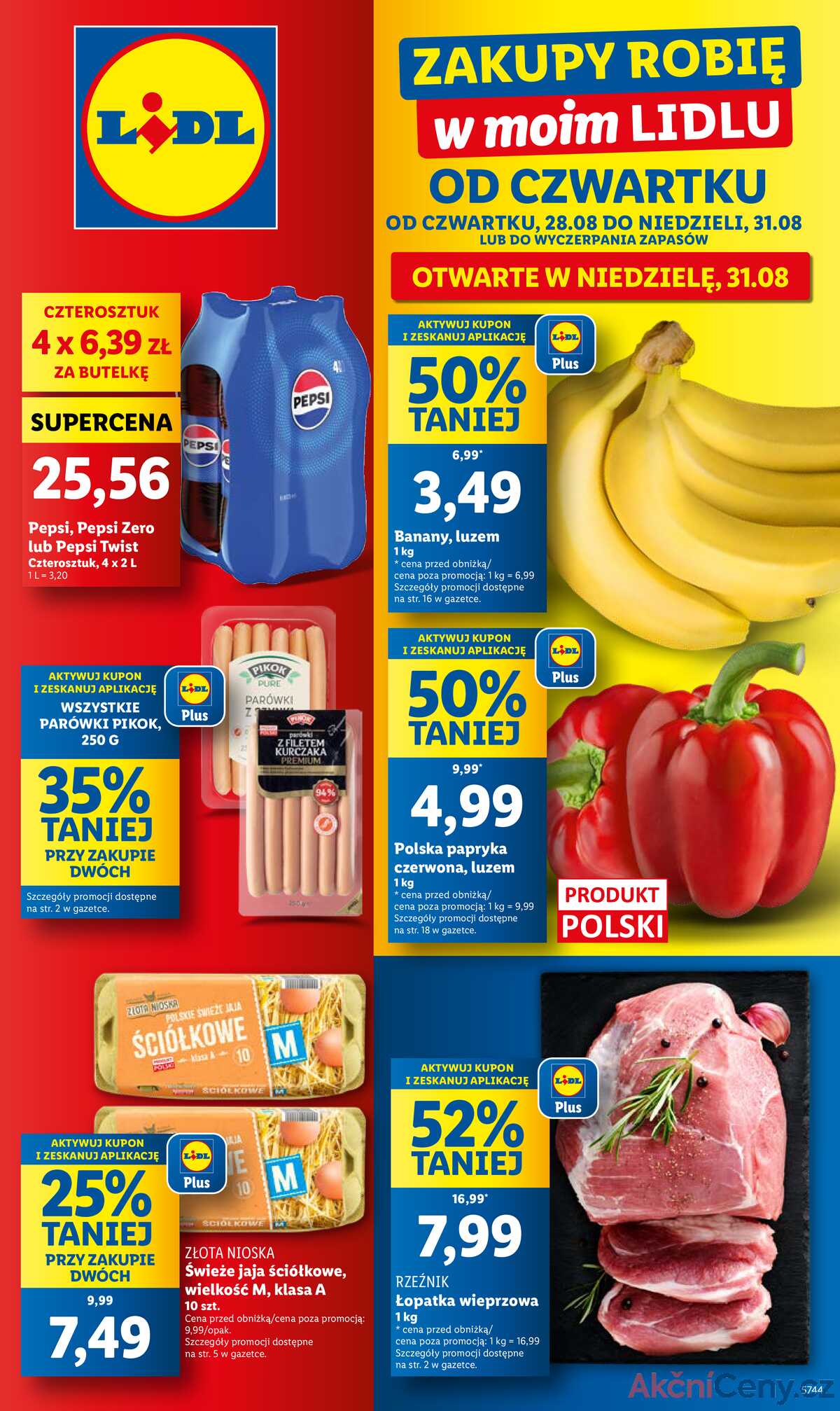 Leták Lidl Polsko 28.8.-31.8.2025 strana 1
