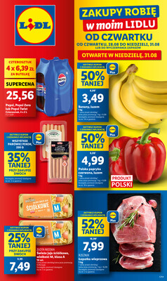 Leták Lidl Polsko 28.8.-31.8.2025