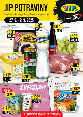 JIP Cash &amp;amp; Carry České Budějovice, Most, Náchod, Polička, Sušice a Svoboda nad Úpou od 27.8. do 2.9.2025