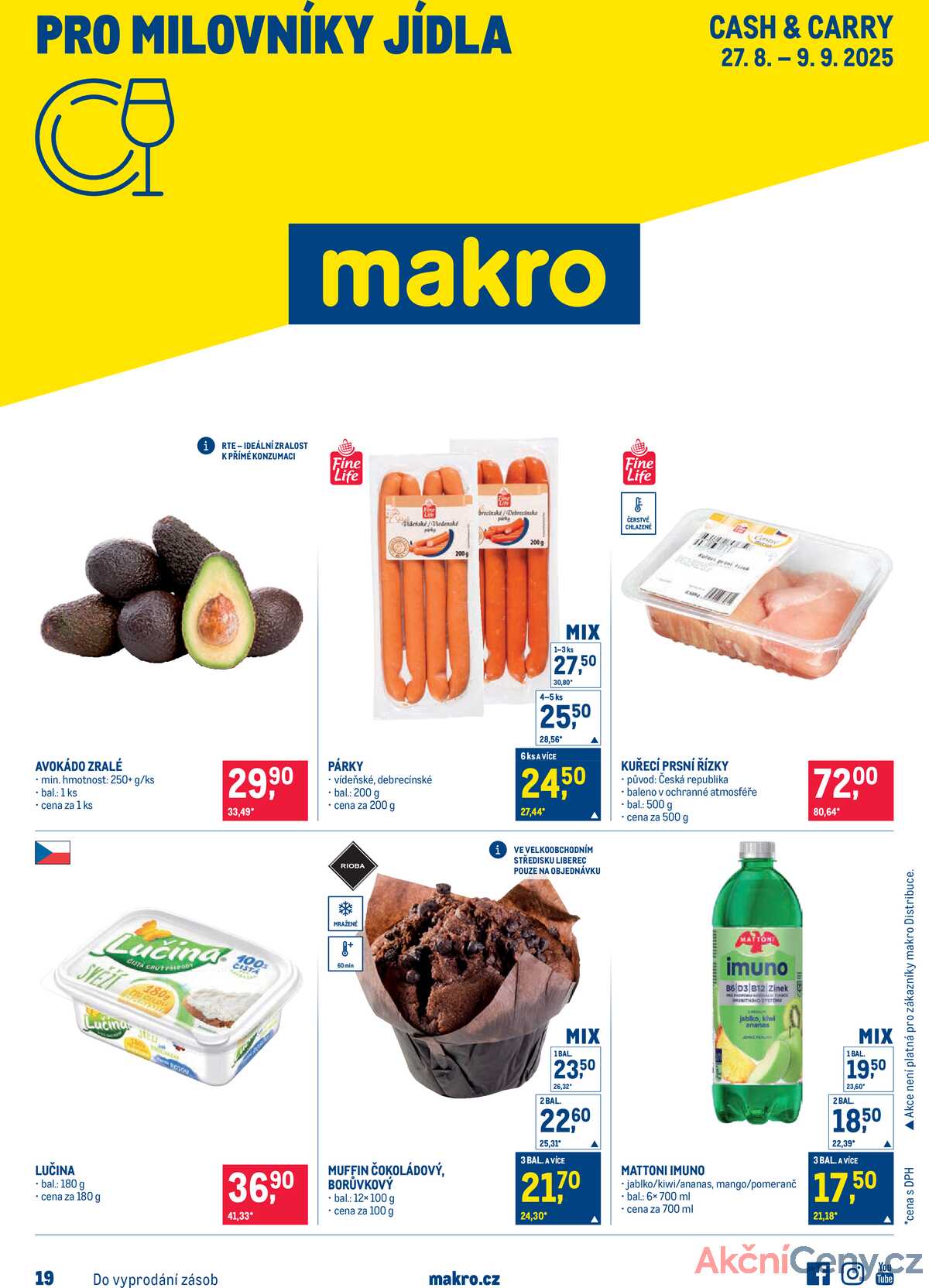 Makro Pro milovníky jídla do 9.9. strana 1