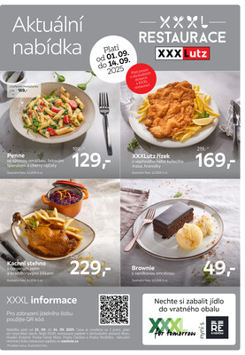 XXXLutz Resto nabídka 1.9. - 14.9.
