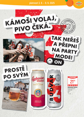 Akční leták Globus 3.9. - 9.9.2025 - Globus Praha - Centrum Černý Most