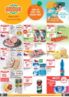 Akční leták Globus 3.9. - 9.9.2025 - Globus Praha - Zličín