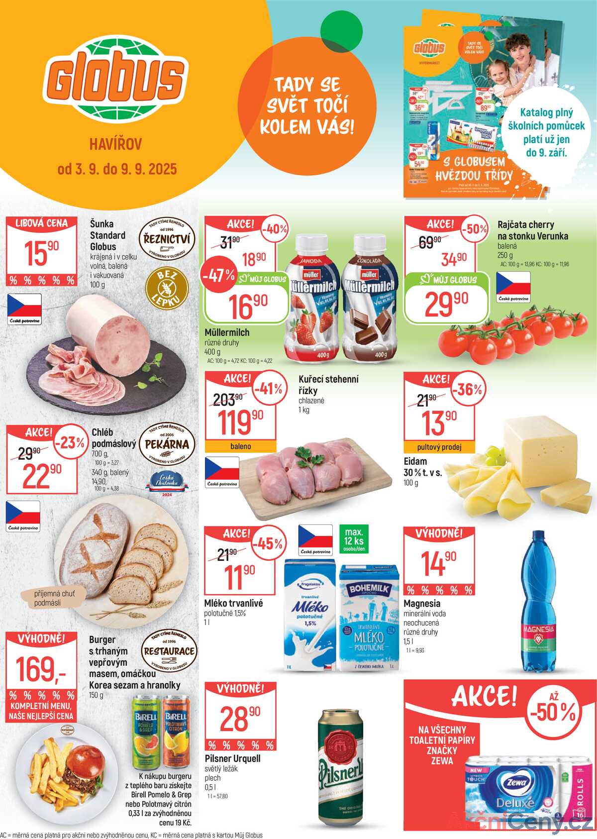 Akční leták Globus 3.9. - 9.9.2025 - Globus Havířov strana 1