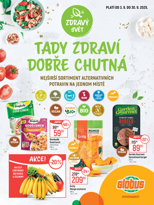 Akční leták Globus 3.9. - 30.9.2025 - Globus Praha - Štěrboholy
