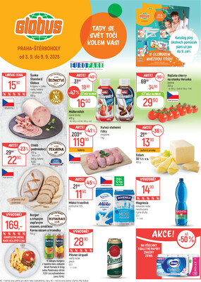 Akční leták Globus 3.9. - 9.9.2025 - Globus Praha - Štěrboholy