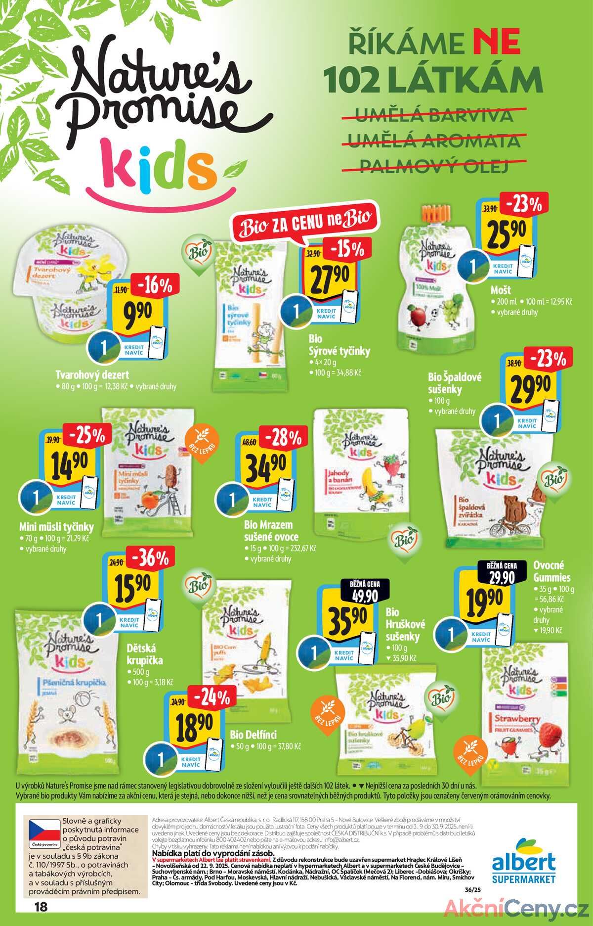 Albert Supermarket katalog Bio od 3.9. do 30.9.2025 strana 18