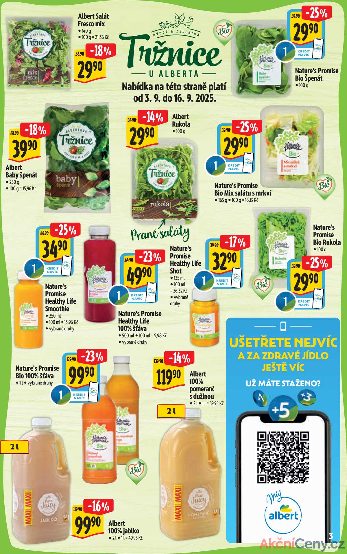 Albert  Hypermarket katalog Bio od 3.9. do 30.9.2025 strana 3