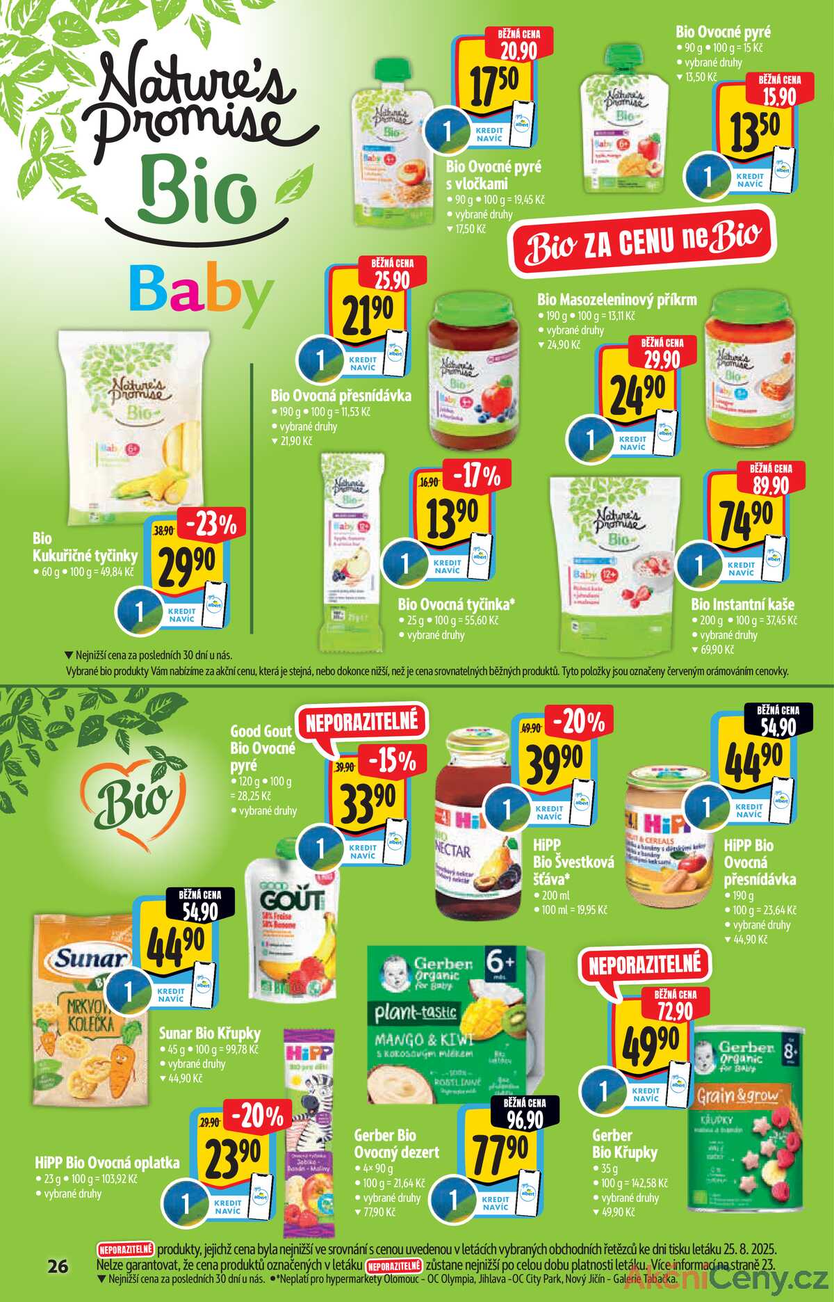 Albert  Hypermarket katalog Bio od 3.9. do 30.9.2025 strana 26