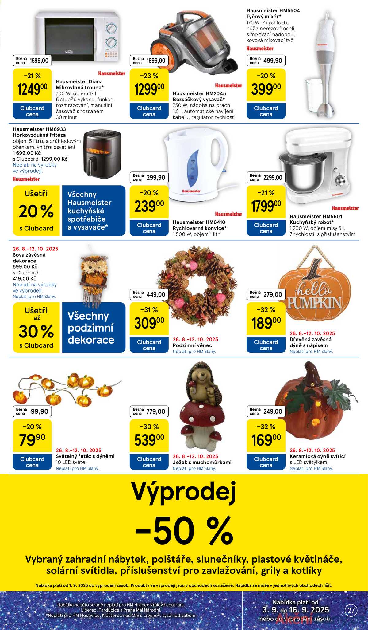 Tesco malé hypermarkety od 3.9. do 9.9.2025 strana 27