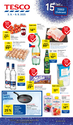 Tesco malé hypermarkety od 3.9. do 9.9.2025