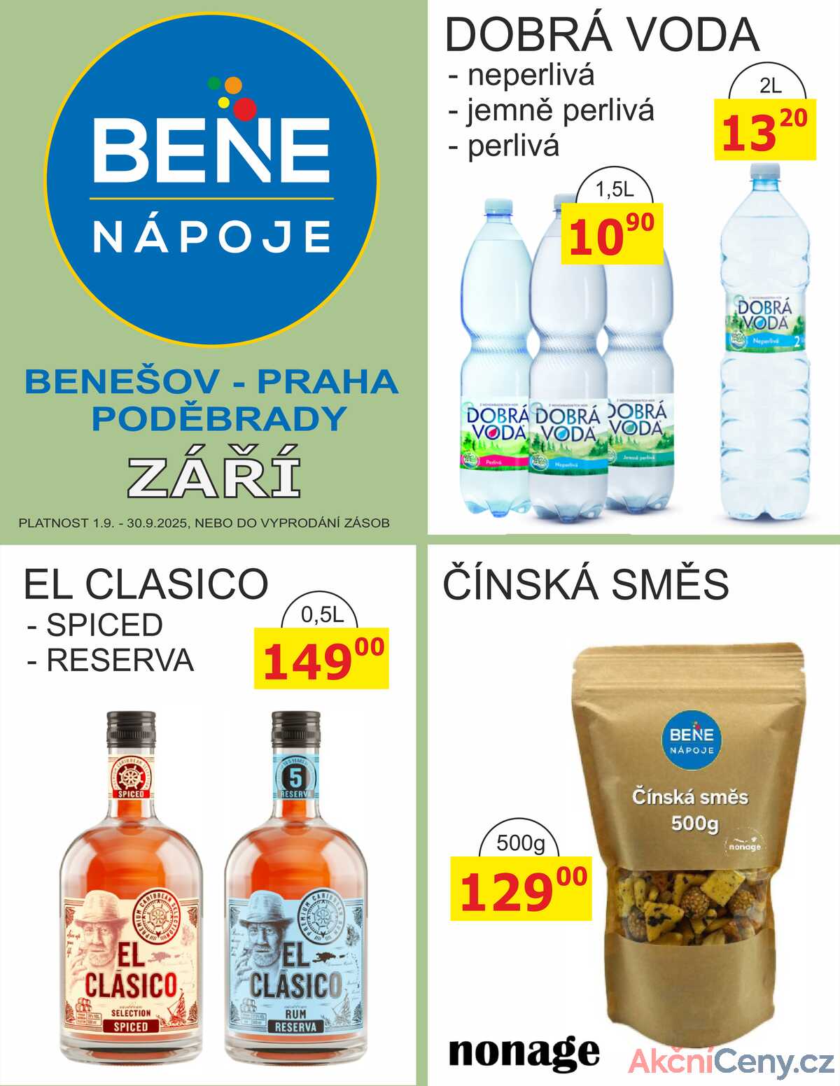 BENE Nápoje od 1.9. do 30.9.2025 strana 1