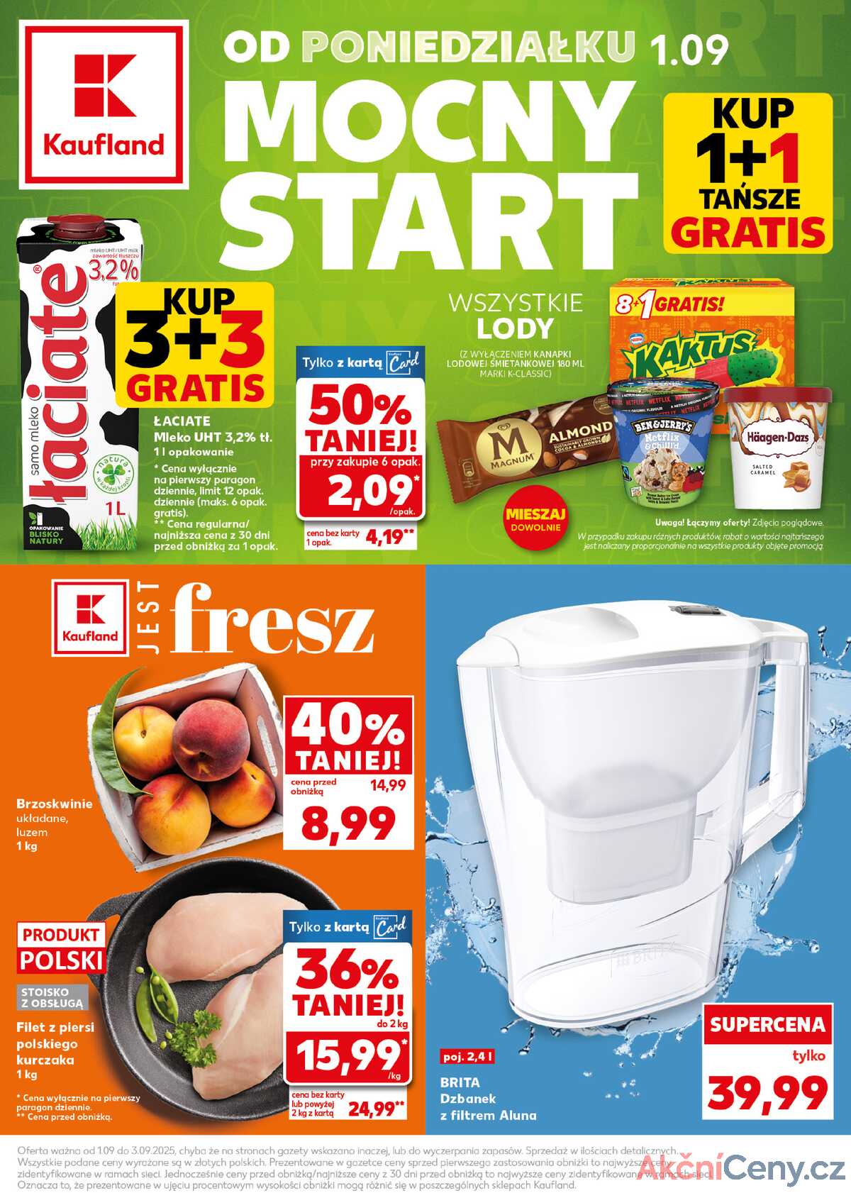 Leták Kaufland Polsko 1.9.-3.9.2025 - Silný start strana 1