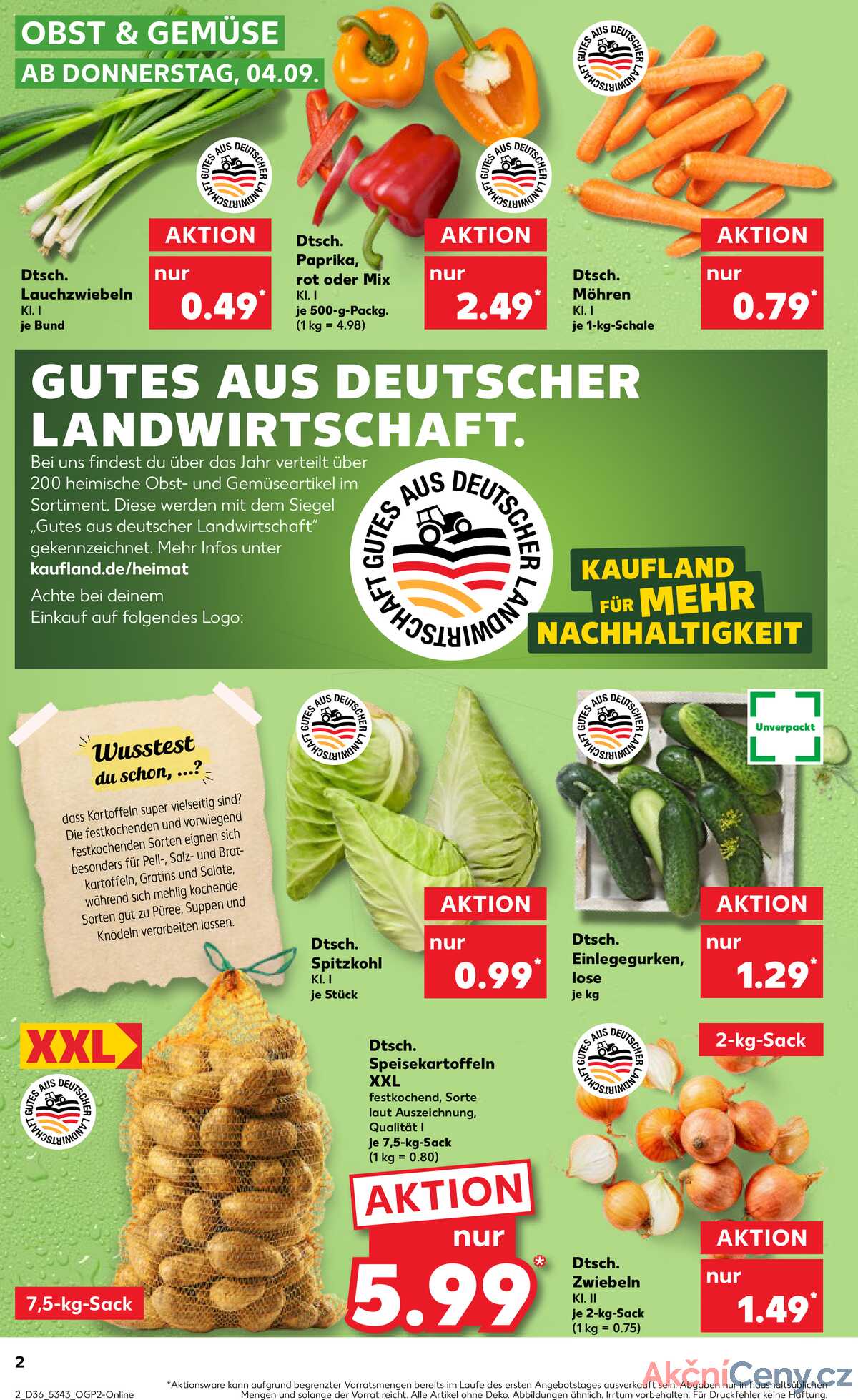 Leták Kaufland Německo 4.9.-10.9.2025 strana 2