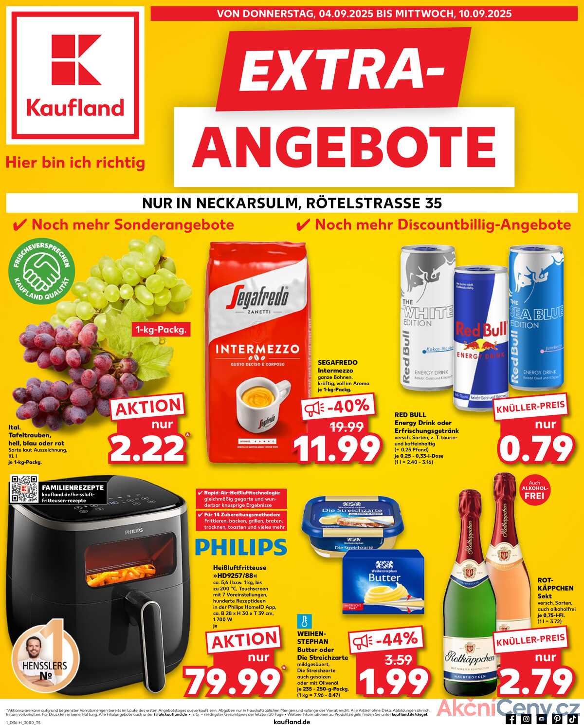 Leták Kaufland Německo 4.9.-10.9.2025 strana 1