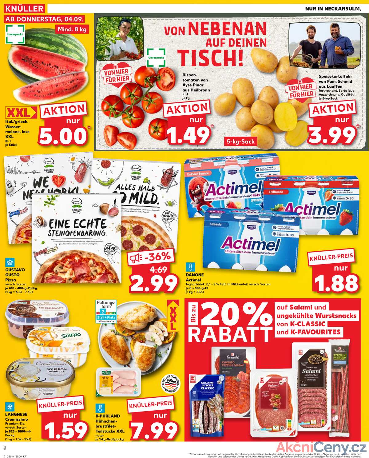 Leták Kaufland Německo 4.9.-10.9.2025 strana 2