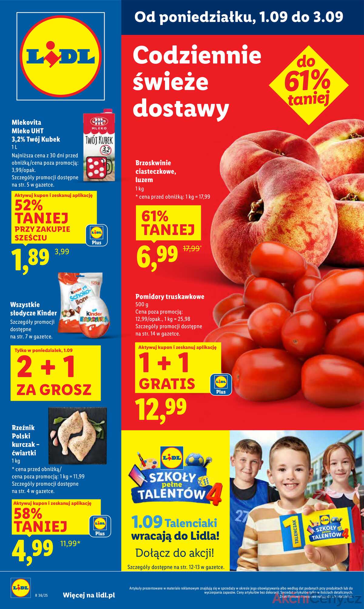 Leták Lidl Polsko 1.9.-3.9.2025 strana 1