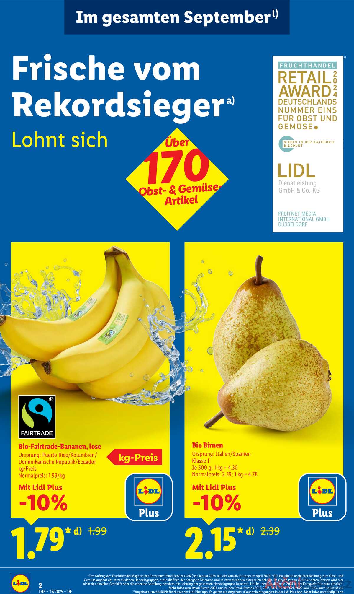Leták Lidl Německo 8.9.-13.9.2025 strana 2