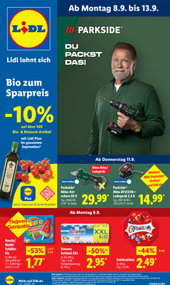 Leták Lidl Německo 8.9.-13.9.2025