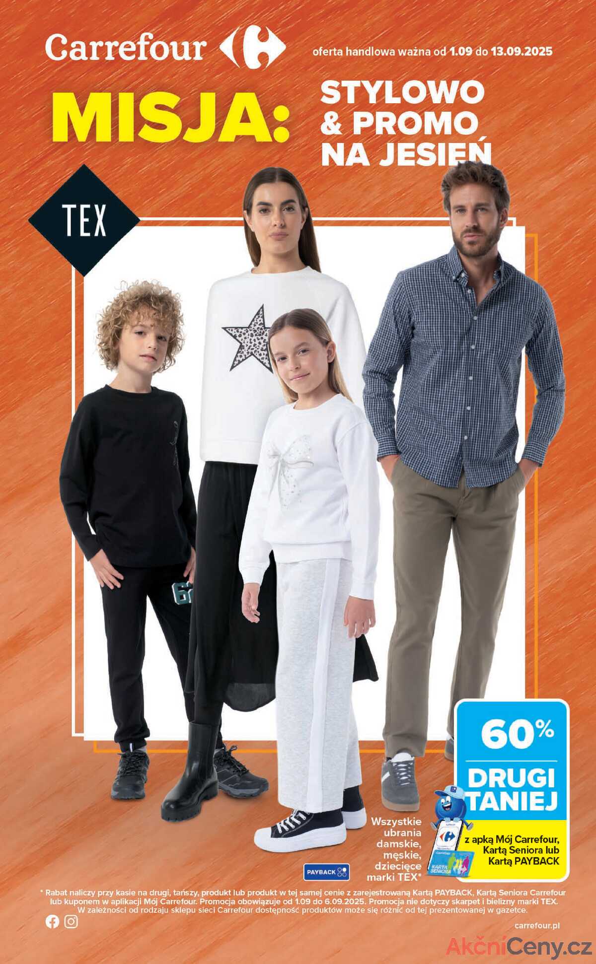Leták Carrefour Polsko 1.9.-13.9.2025 - Stylové a propagační pro podzim strana 1
