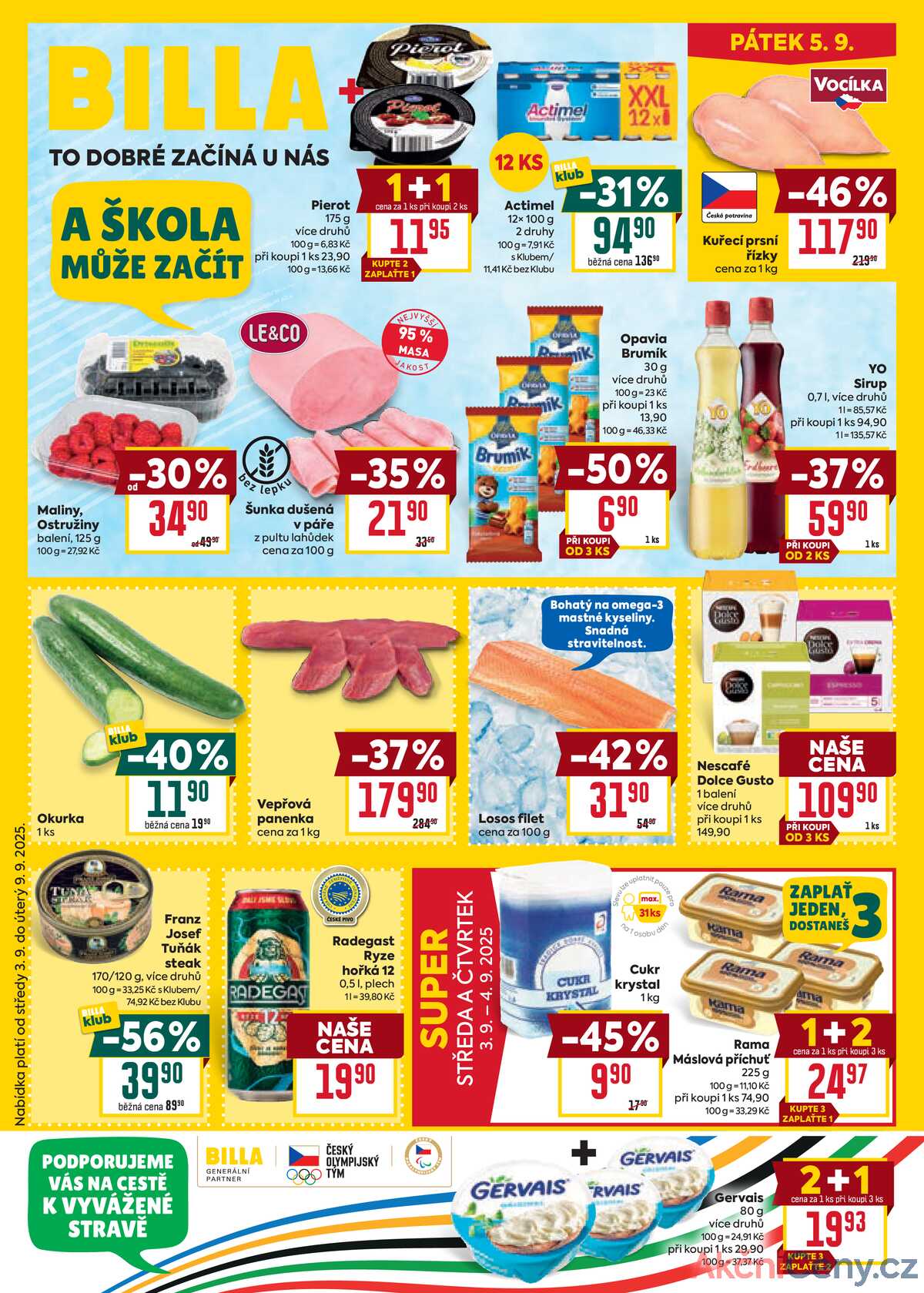 Billa malý leták od 3.9. do 9.9.2025 strana 1