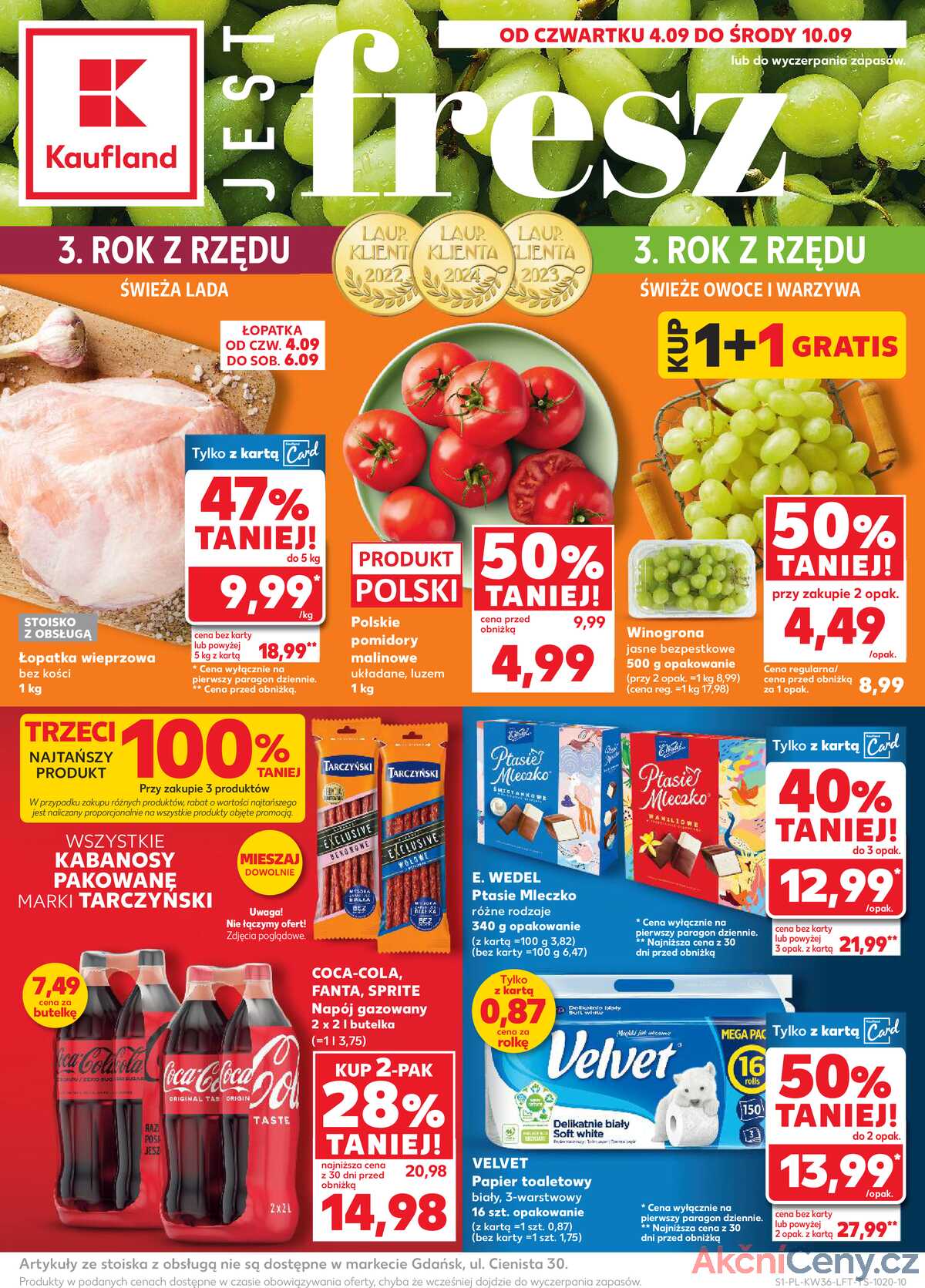 Leták Kaufland Polsko 4.9.-10.9.2025 - Noviny týdne strana 1