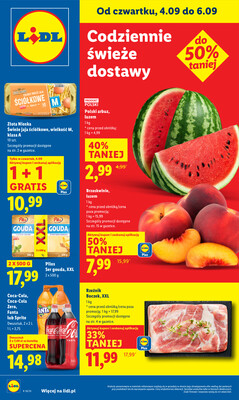 Leták Lidl Polsko 4.9.-6.9.2025