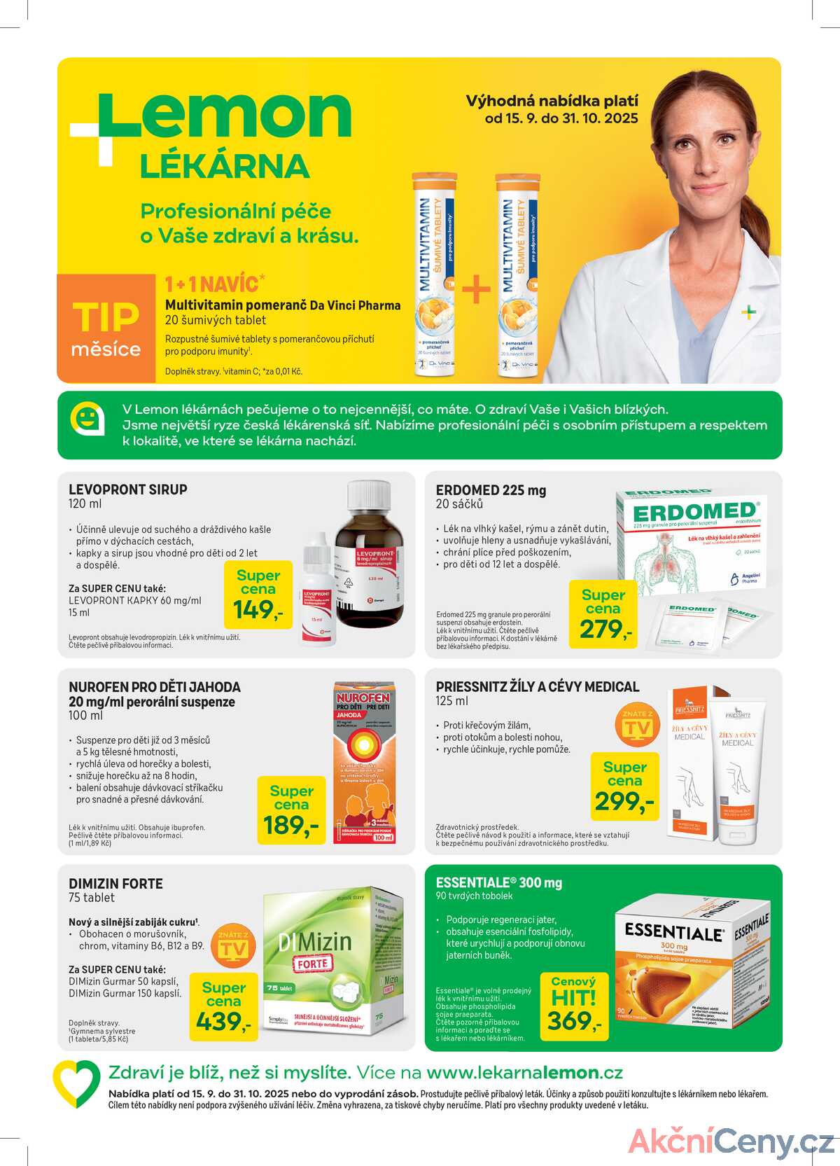 Lékárna LEMON od 15.9. do 31.10.2025 strana 1