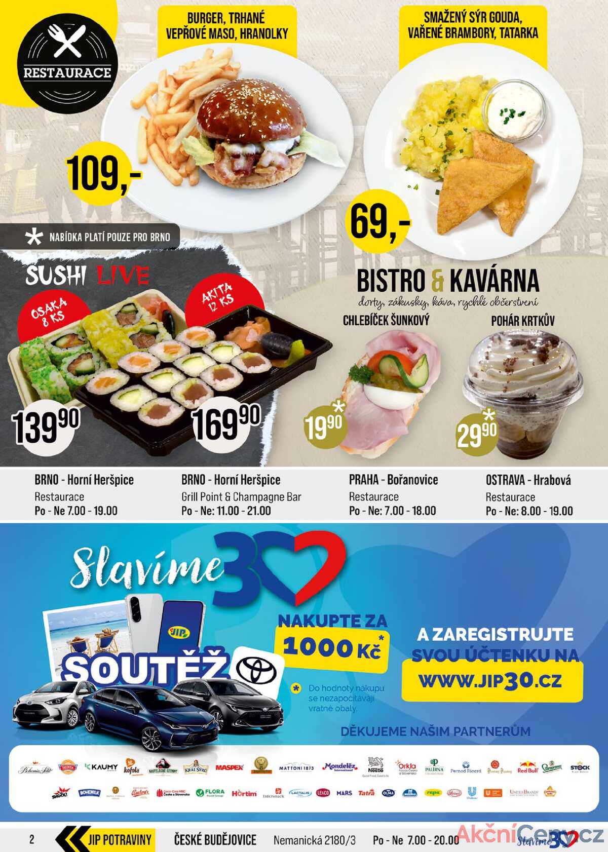 JIP Brno, Praha, Ostrava, Jilemnice, Pardubice, Ostrava, Karlovy Vary, Olomouc a Zlín strana 2