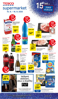 Tesco supermarkety od 10.9. do 16.9.2025