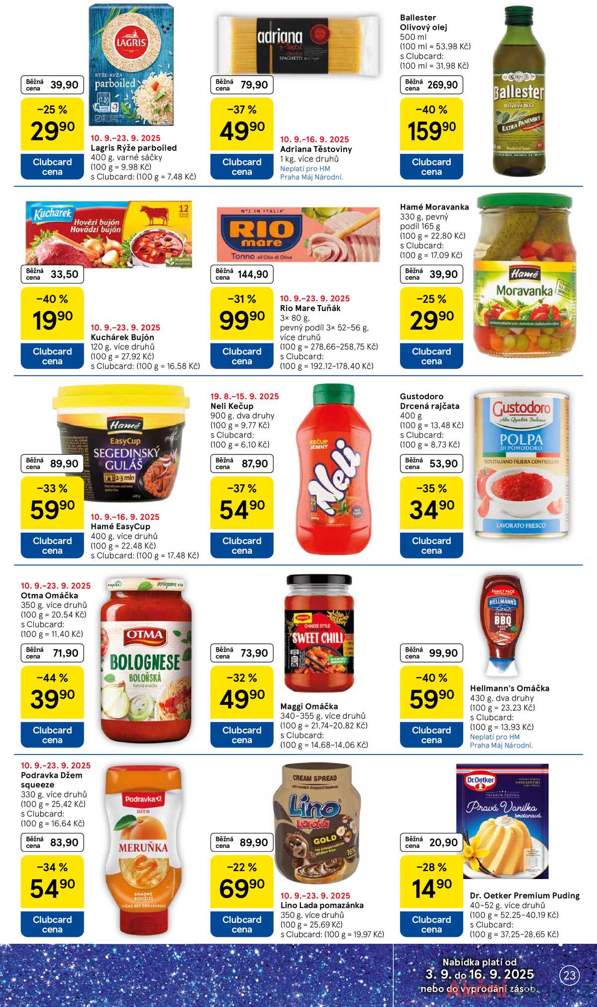 Tesco malé hypermarkety od 10.9. do 16.9.2025 strana 23